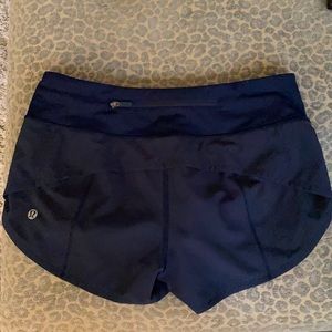 Lululemon navy Speed-up shorts size 2.